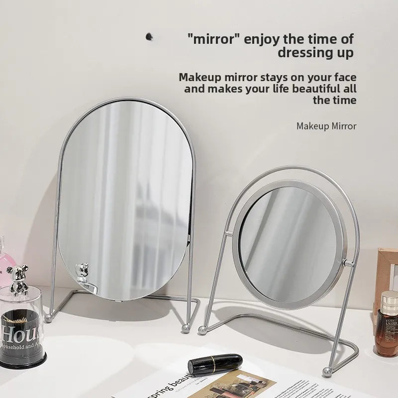 Bathroom Makeup Mirror Home Bedroom Desktop Countertop Vanity Mirror Dormitory Internet Celebrity Beauty Shower Mirror