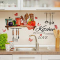 〔R〕Kitchen Supplies Pattern Wall Sticker For Kitchen Restaurant Background Decoration Mural Art Home Decor〔Winter2〕