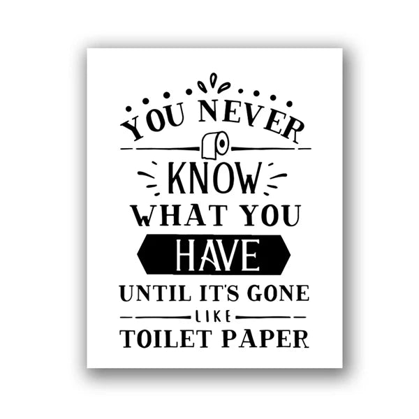 Bathroom Wall Art Decor Funny Bathroom Signs Posters and Prints Modern Minimalist Canvas Painting WC Toilet Room Decor
