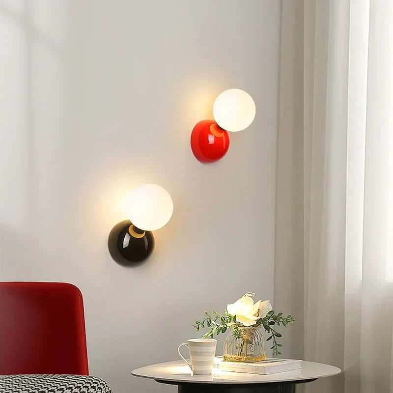 Bedroom   Wall Decor  for Bedroom Macaron Bedside Aisle Background  Atmosphere Creative Wall Light