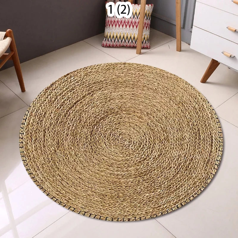 Circular Carpet, Bohemian Floor Mat, Entrance Carpet, Rural Bohemian Home Decor Floor Mat  Living Room Decoration Carpet Bedroom