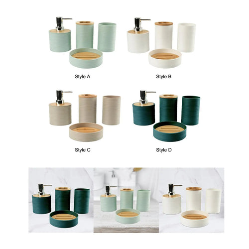 4 Pieces Bathroom Accessories Set ,Bath Accessory Complete Set, Bathroom Decor