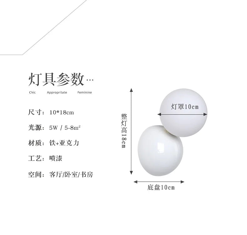 Bedroom   Wall Decor  for Bedroom Macaron Bedside Aisle Background  Atmosphere Creative Wall Light