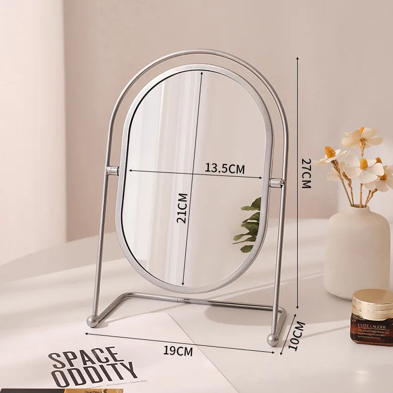 Bathroom Makeup Mirror Home Bedroom Desktop Countertop Vanity Mirror Dormitory Internet Celebrity Beauty Shower Mirror