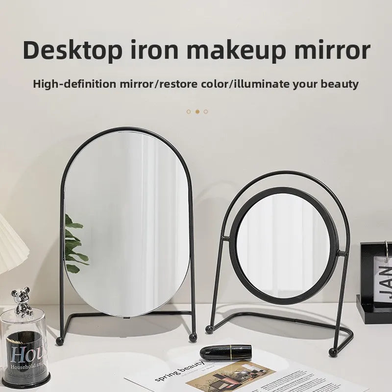 Bathroom Makeup Mirror Home Bedroom Desktop Countertop Vanity Mirror Dormitory Internet Celebrity Beauty Shower Mirror