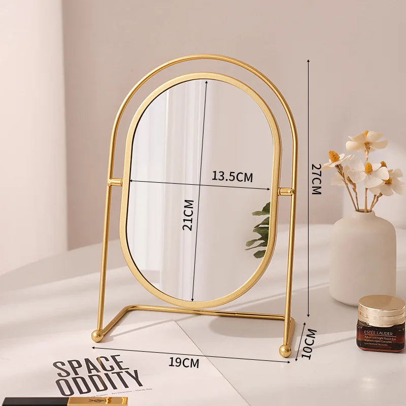 Bathroom Makeup Mirror Home Bedroom Desktop Countertop Vanity Mirror Dormitory Internet Celebrity Beauty Shower Mirror