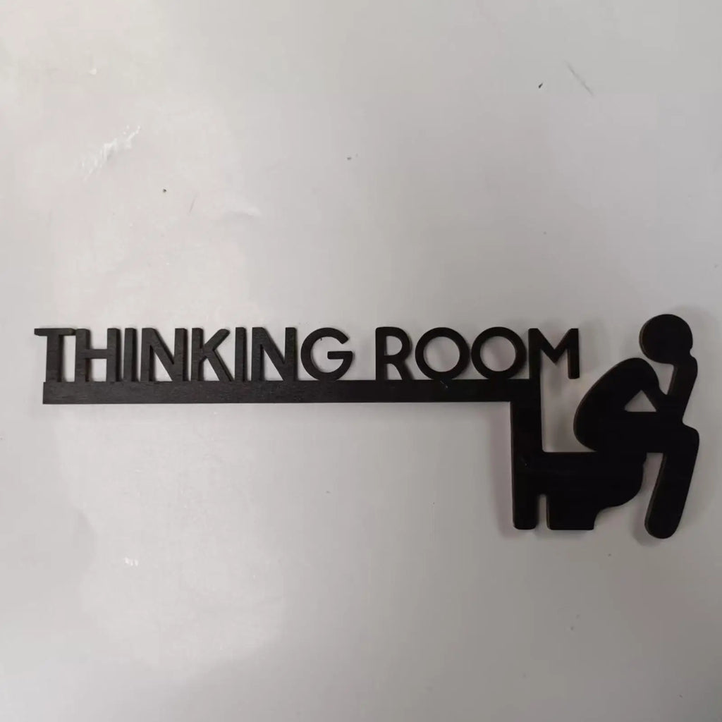 Bathroom Door Frame Decor Door Frame Corner Wooden Sign Decorations Unique Thinking Room Fun Toilet Door Sign Funny Creative