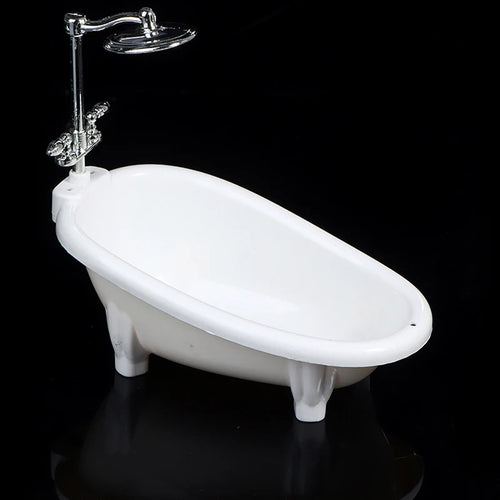1/6 Dollhouse Miniatures Bathtub Furniture Bathroom Accessories For Doll House Decor Kids Pretend Toys Gift