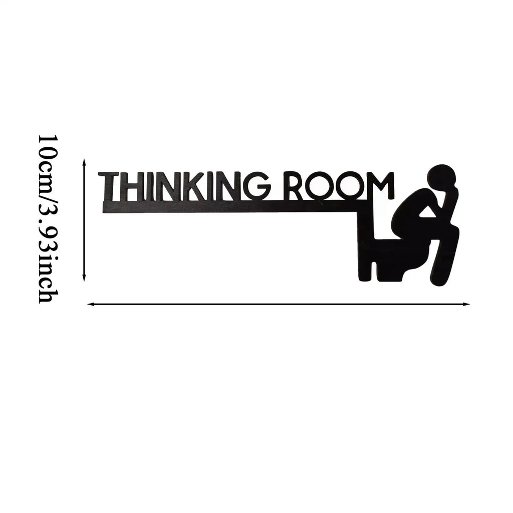 Bathroom Door Frame Decor Door Frame Corner Wooden Sign Decorations Unique Thinking Room Fun Toilet Door Sign Funny Creative
