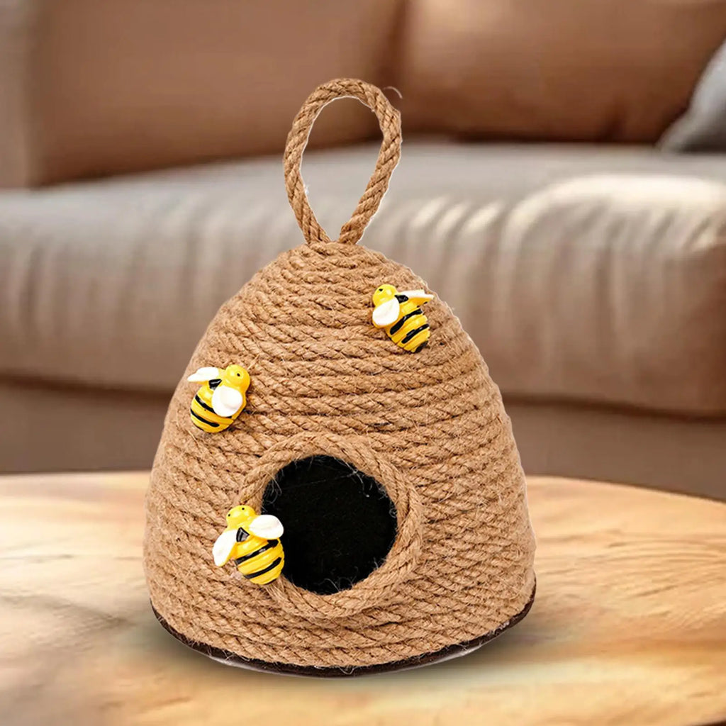 Bee Decorations for Home Cute Aesthetic Rope Ornament Honey Bee Hive Rustic Decor for Home Kitchen Bedroom Farmhouse Office
