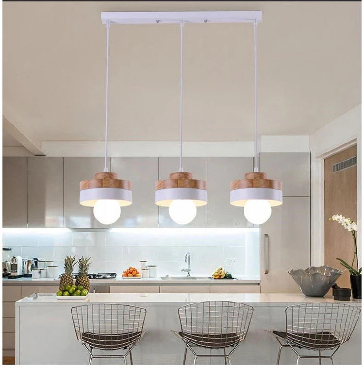 Modern Wood Chandelier Room Decor  Lighting for Living Room  Lamp for Bedroom Cafe or Restaurant Interior Decoration Lights