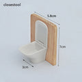 Scale 1/12 Dollhouse Bathroom Decor: Miniature Washbasin, Tub, Toilet Furniture; Creative Dollhouse Accessories