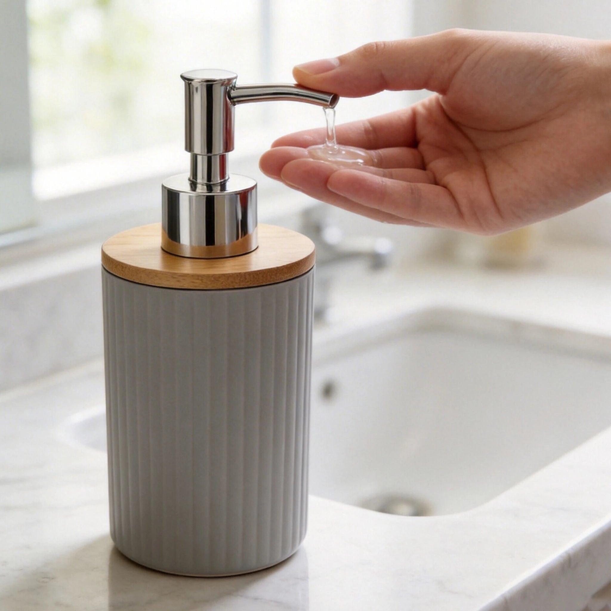 Creative Bathroom Accessory with Soap Dispenser, Toothbrush Holder, Wash Cup and Soap Box, Functional Bath Decor for Home, Apart