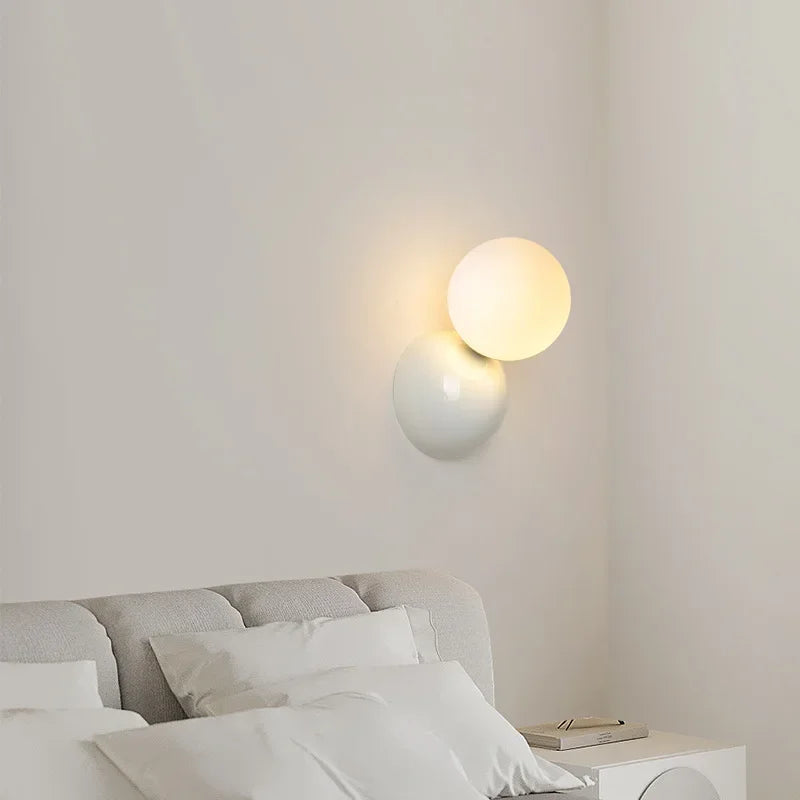 Bedroom   Wall Decor  for Bedroom Macaron Bedside Aisle Background  Atmosphere Creative Wall Light