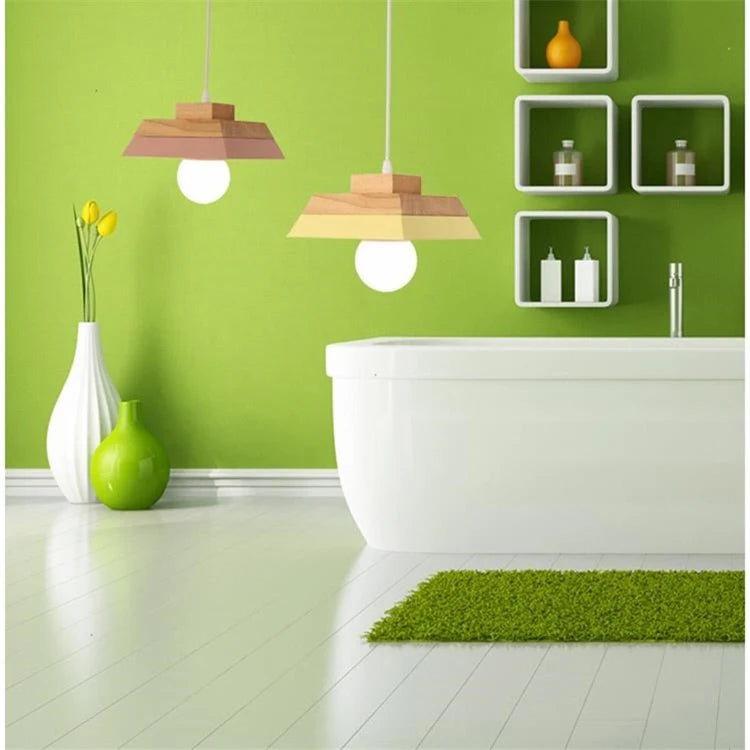 Modern Wood Chandelier Room Decor  Lighting for Living Room  Lamp for Bedroom Cafe or Restaurant Interior Decoration Lights