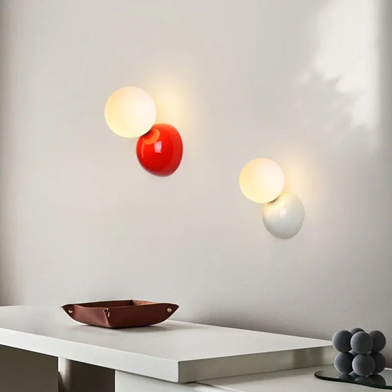 Bedroom   Wall Decor  for Bedroom Macaron Bedside Aisle Background  Atmosphere Creative Wall Light