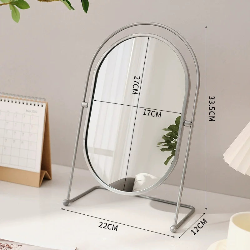 Bathroom Makeup Mirror Home Bedroom Desktop Countertop Vanity Mirror Dormitory Internet Celebrity Beauty Shower Mirror