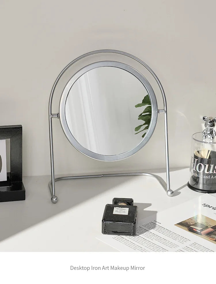 Bathroom Makeup Mirror Home Bedroom Desktop Countertop Vanity Mirror Dormitory Internet Celebrity Beauty Shower Mirror