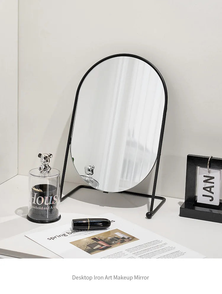Bathroom Makeup Mirror Home Bedroom Desktop Countertop Vanity Mirror Dormitory Internet Celebrity Beauty Shower Mirror