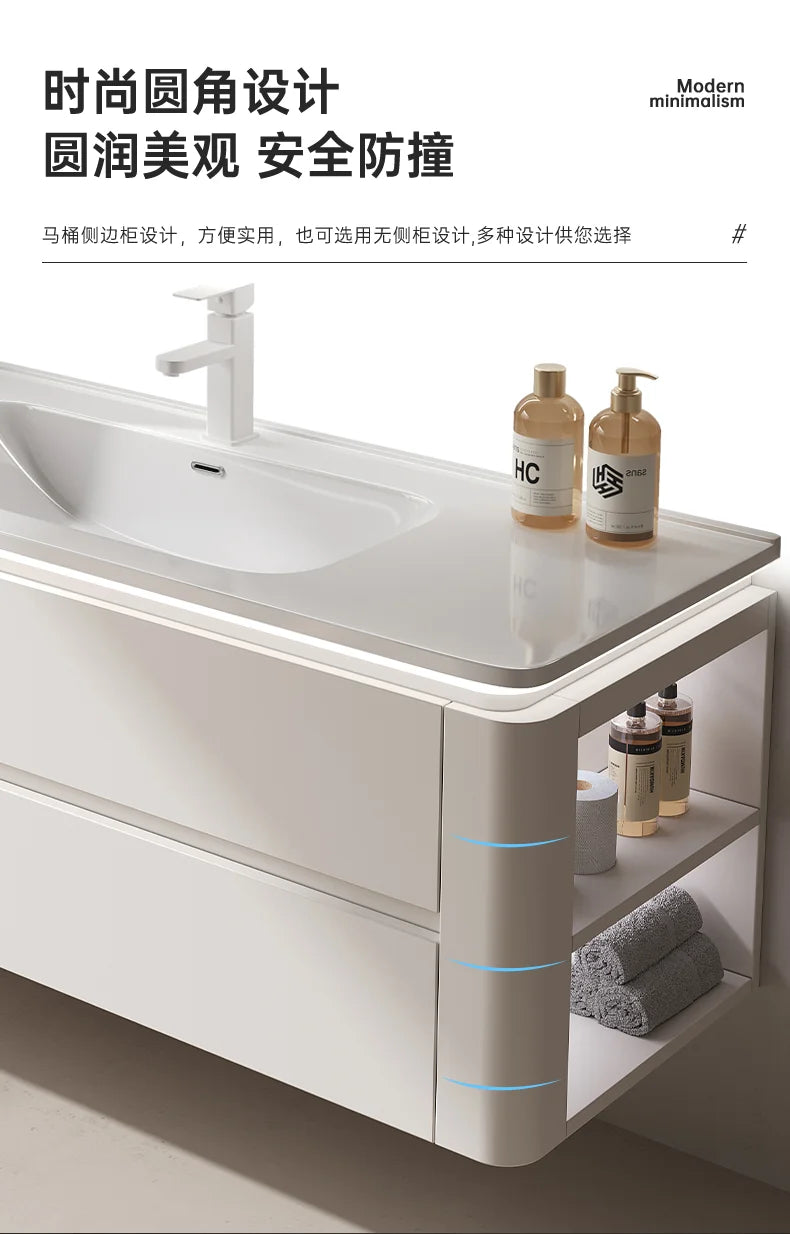 Led Light Ensuite Bathroom Cabinet Basin Designs Mirror Shelves Bathroom Cabinets Shower Organizer Banyo Dolabi Home Furniture