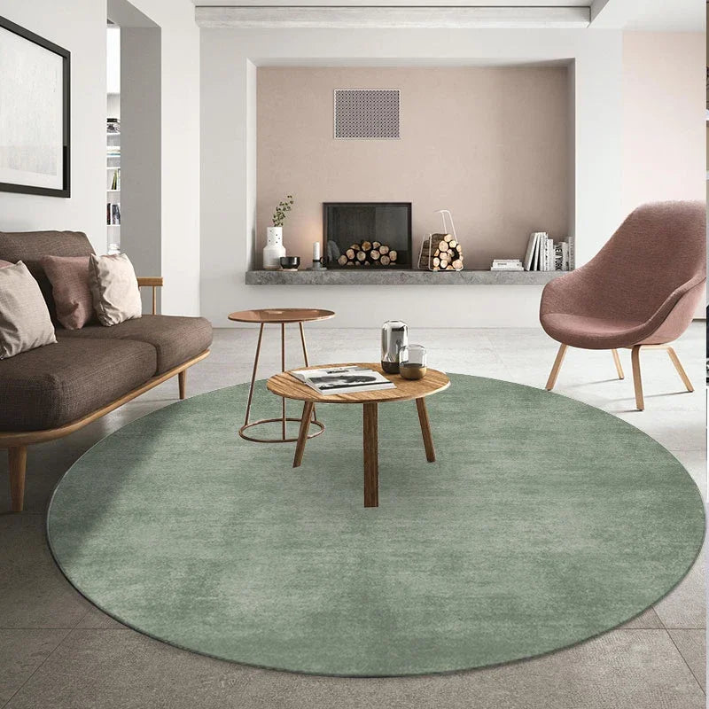 Nordic Style Living Room Decoration Round Carpet Home Decor Large Area Carpets Non-slip Floor Mat Minimalist Rugs for Bedroom