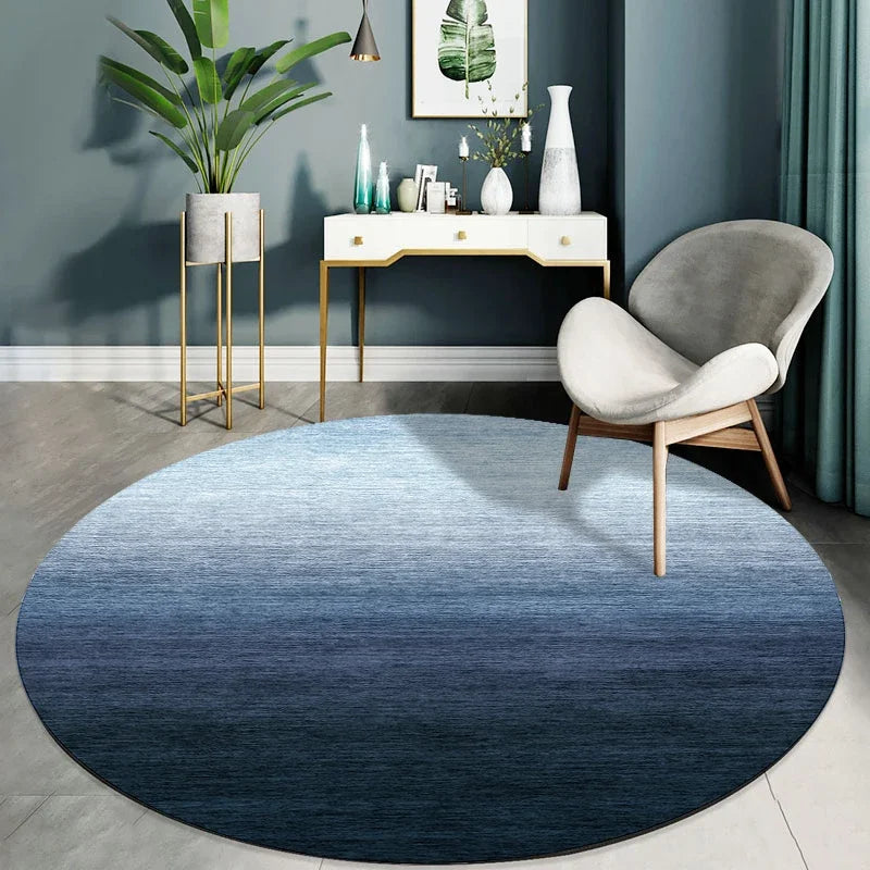 Nordic Style Living Room Decoration Round Carpet Home Decor Large Area Carpets Non-slip Floor Mat Minimalist Rugs for Bedroom