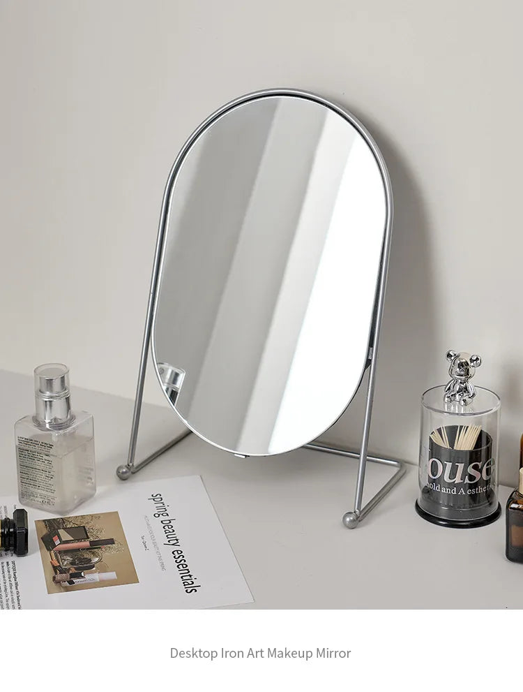 Bathroom Makeup Mirror Home Bedroom Desktop Countertop Vanity Mirror Dormitory Internet Celebrity Beauty Shower Mirror