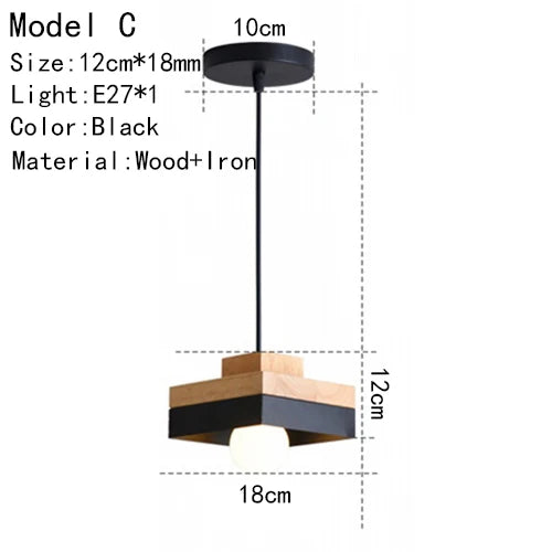 Modern Wood Chandelier Room Decor  Lighting for Living Room  Lamp for Bedroom Cafe or Restaurant Interior Decoration Lights