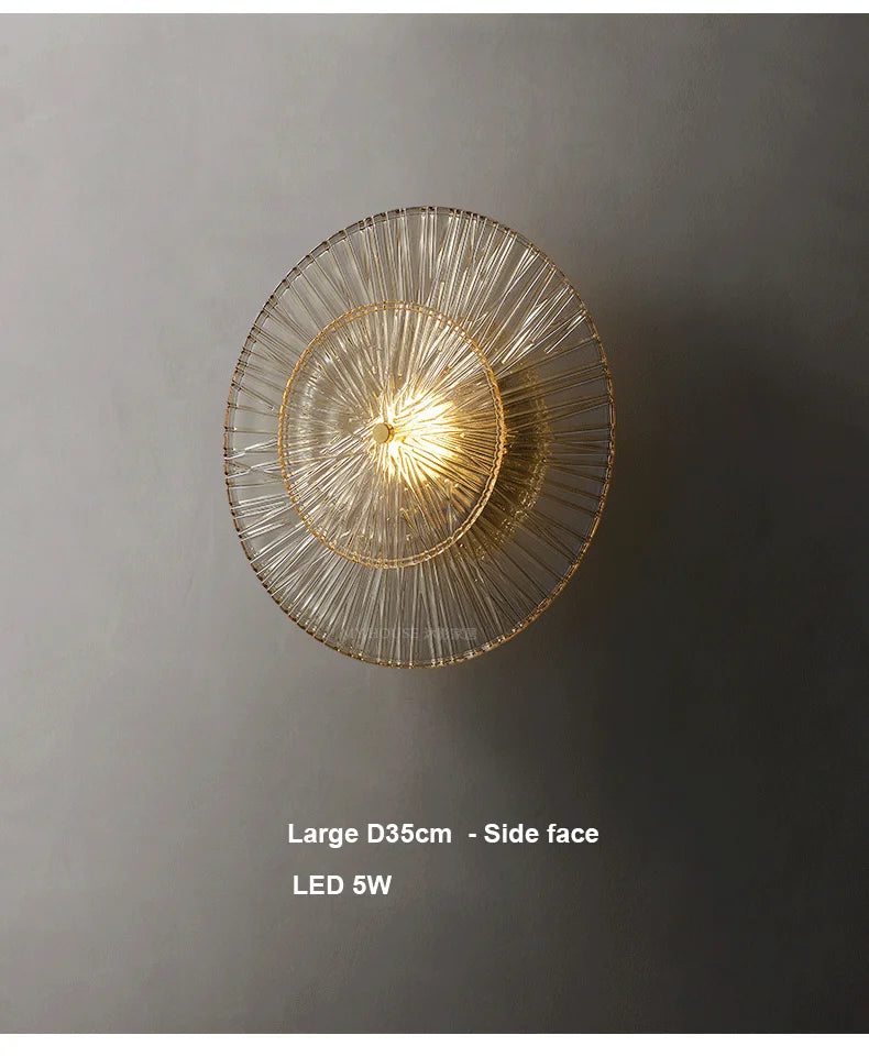 Lausanne Post-modern Home Decor For Living Room Background Wall Lamp Bedroom Light Fixtures Luxury Glass Corridor Aisle Sconces