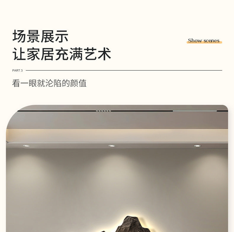 Modern Living room background Wall lamp Mountains Full Moon Sconce Arts Prints Posters Lighting Bedside Mural Lamp Home Decor