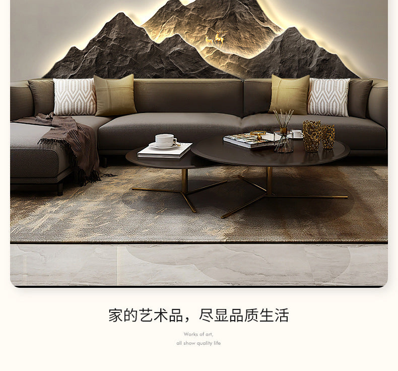 Modern Living room background Wall lamp Mountains Full Moon Sconce Arts Prints Posters Lighting Bedside Mural Lamp Home Decor